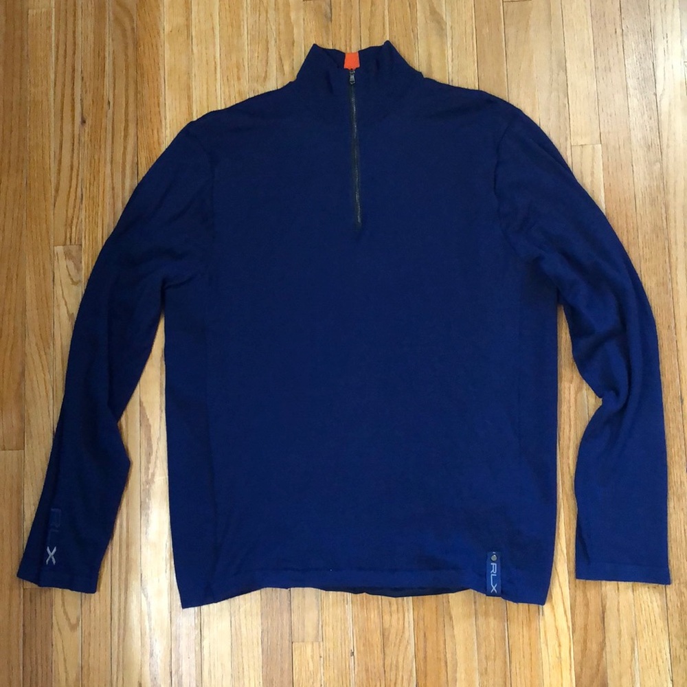 Ralph Lauren RLX performance wind blocking sweater navy blue men’s L